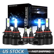 8000k LED Headlight Fog Light Bulbs For 2003 2004 2005 2006 GMC Sierra 1500 3500