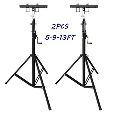 2PCS Hand Crank Short Rod Light Stand 13ft Crank Up Stage Lighting Truss System