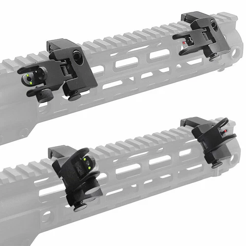 21mm Iron Sights 45 Grad Fiber Optics Offset Flip-Up Front and Rear Sights - Bild 11 von 15