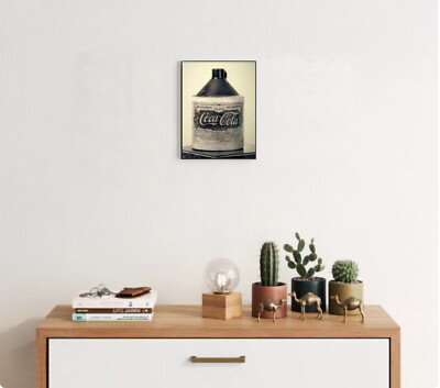 Rare Framed 1894 First Coca-Cola Coke Bottle Vintage Photo. Jumbo