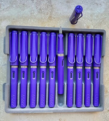 ***DEALER S LOT***  10 x LAMY Safari pens, Candy Violet, EF nib, from 2022