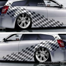 2x Racing Karos 250cm B80 Flagge Seitenaufkle...