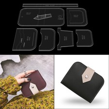 Leather Craft Card Holder Bag Case Purse Wallet Pouch Pocket Stencil Pattern
