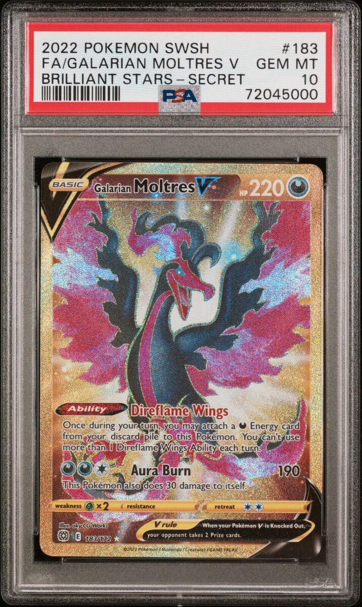 Galarian Moltres V CGC 9 Holo (0073) 183/172 - Pokemon Graded Cards »  Brilliant Stars - Graded Power