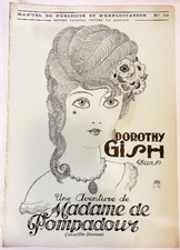MADAMNE POMPADOUR! '27 DOROTHY GISH RARE SILENT ORIGINAL FRENCH FILM PRESSBOOK