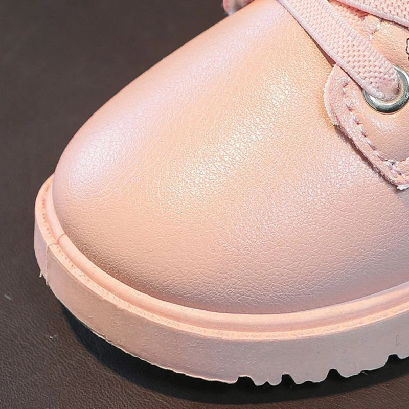 BABY GIRLS KIDS TODDLER THERMAL  FUR LINED OUTDOOR ANKLE SNOW BOOTS SHOES UK - Image 4 of 4