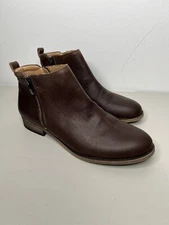 Franco Sarto Keegan Boot Brown Leather Bootie Women’s Size 10