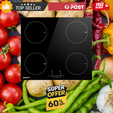 Devanti Electric Induction Cooktop 60cm Ceramic 4 Zones Stove Cook Top Hot Plate