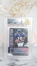 2019 Panini Obsidian Ed Reed SSP /5 Lightning Strike Red BGS 9 Mint 10 Auto! 