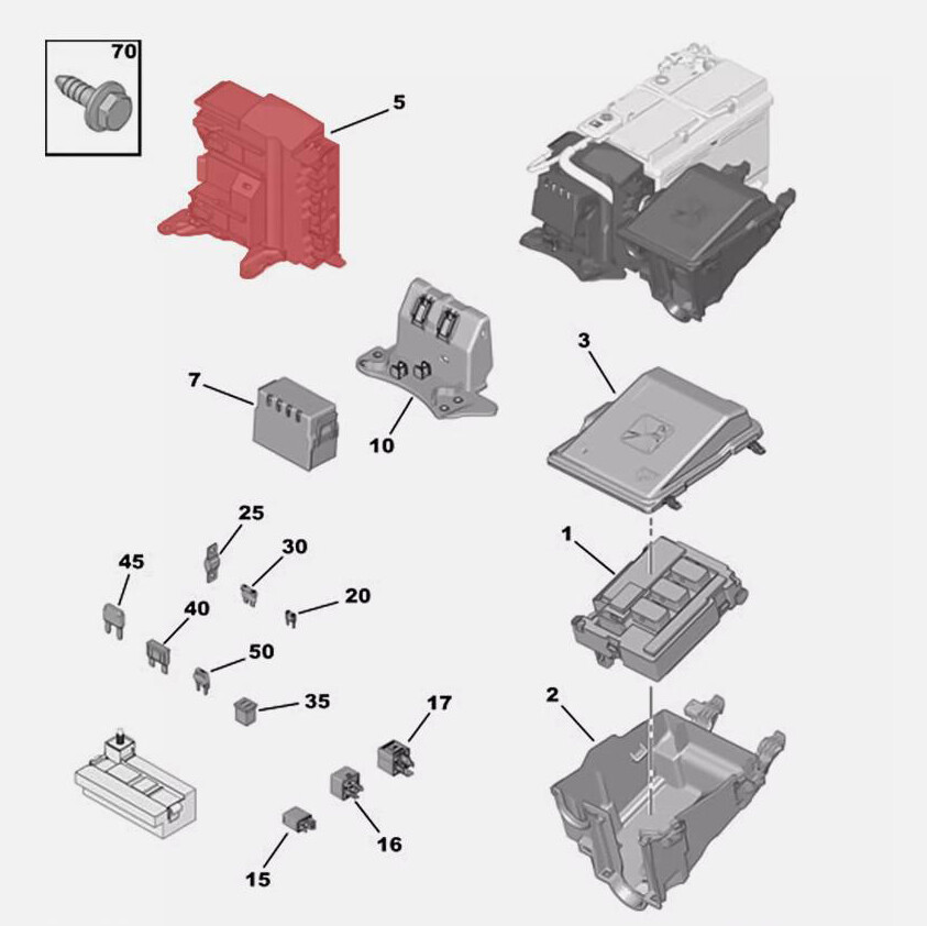 For Battery Management Protection Unit Citroen C4 Picasso Spacetourer ...