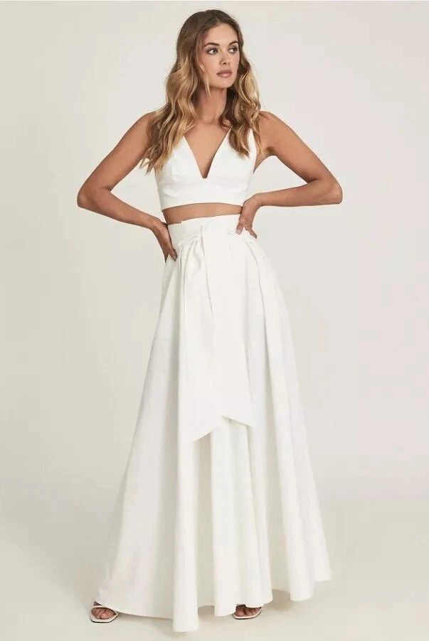 REISS Gigi Gather Detailed Maxi Skirt in White
Opens in a new window or tab