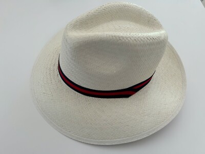 PANAMA HAT RED BLUE