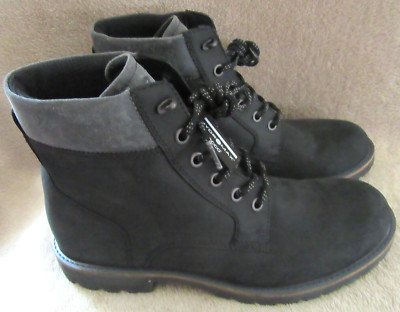 ECCO Jamestown Hydromax High-Cut Black Leather Boots Shoes US 9 - 9.5 EU 43 NWOB