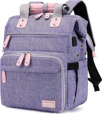Crochet Backpack,Knitting Bag Backpack Yarn Storage Organizer Travel Purple