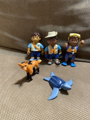 Go Diego Go Deluxe Collectible Action Figures Lot of 5 Diego Fox Sea Turtle