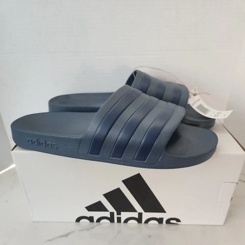 Sandali Adidas Adilette Adult Aqua Slides blu navy uomo 12 donna 13 nuovi con scatola