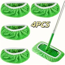 4pcs Reusable Microfiber Mop Pads Washable High Absorption Flat Mop Refills