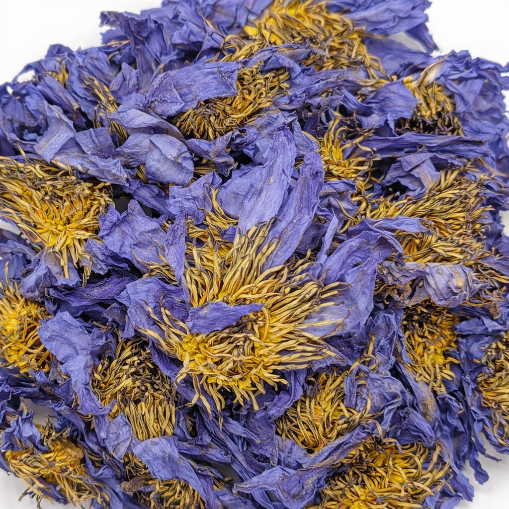 Egyptian Blue Lotus - Nymphaea caerulea - Organic Whole Flower - USA Shipping