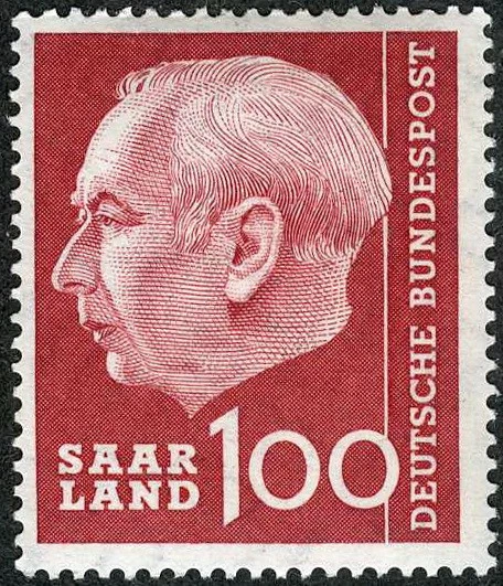 Saar 1957 President Heuss MLH (SC# 281) - Image 1 of 1