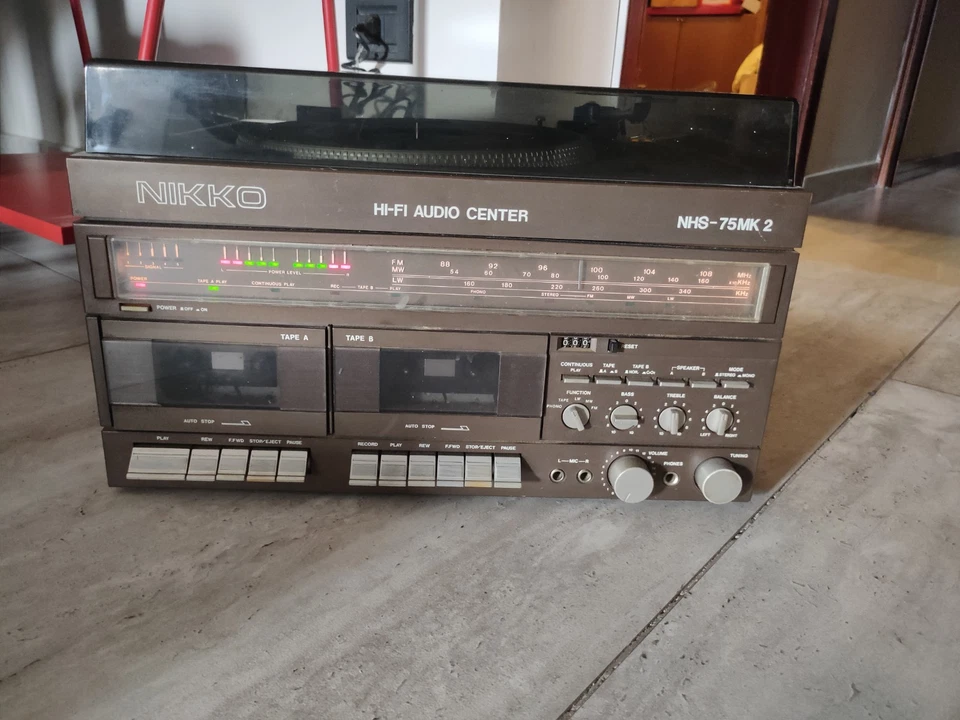 ​nikko nhs 75mk2 sintoamplificatore ricevitore vintage stereo hifi 1983 60w - Immagine 4 di 4