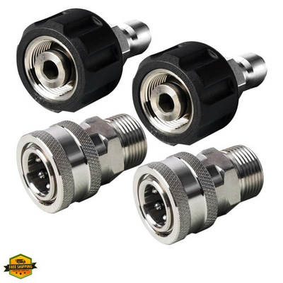 #ad Pressure Washer Quick Connect Kit Stainless Steel Quick Disconnect Kit M22 ... $25.95