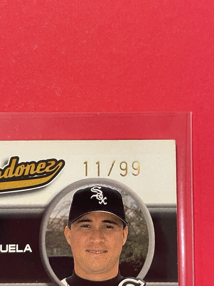 2005 Fleer Ultra Magglio Ordonez Season Crowns Game-Used Bat Gold Medallion /99 - Image 3 of 3