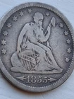 1855 SEATED LIBERTY QUARTER WITH ARROWS VERY NICE CONDITION