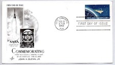 #1193 PROJECT MERCURY JOHN GLENN FRIENDSHIP 7 MISSION STAMP, ARTCRAFT FDC