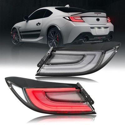 Clear Full LED Tail Lights For Toyota GR86 Subaru BRZ 2021-2025 Rear Lamps DRL