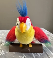 Vintage 1991 Pete The Repeat Parrot Talking Perch Macaw Plush Gemmy Tested Works
