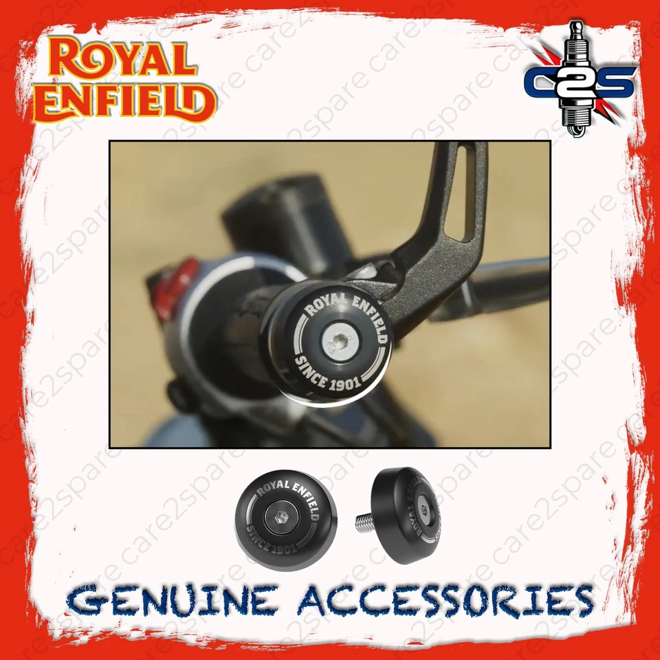 Black Bar End Finishers for Royal Enfield Super Meteor 650 Shotgun Bear KXA00271 - Image 4 of 4