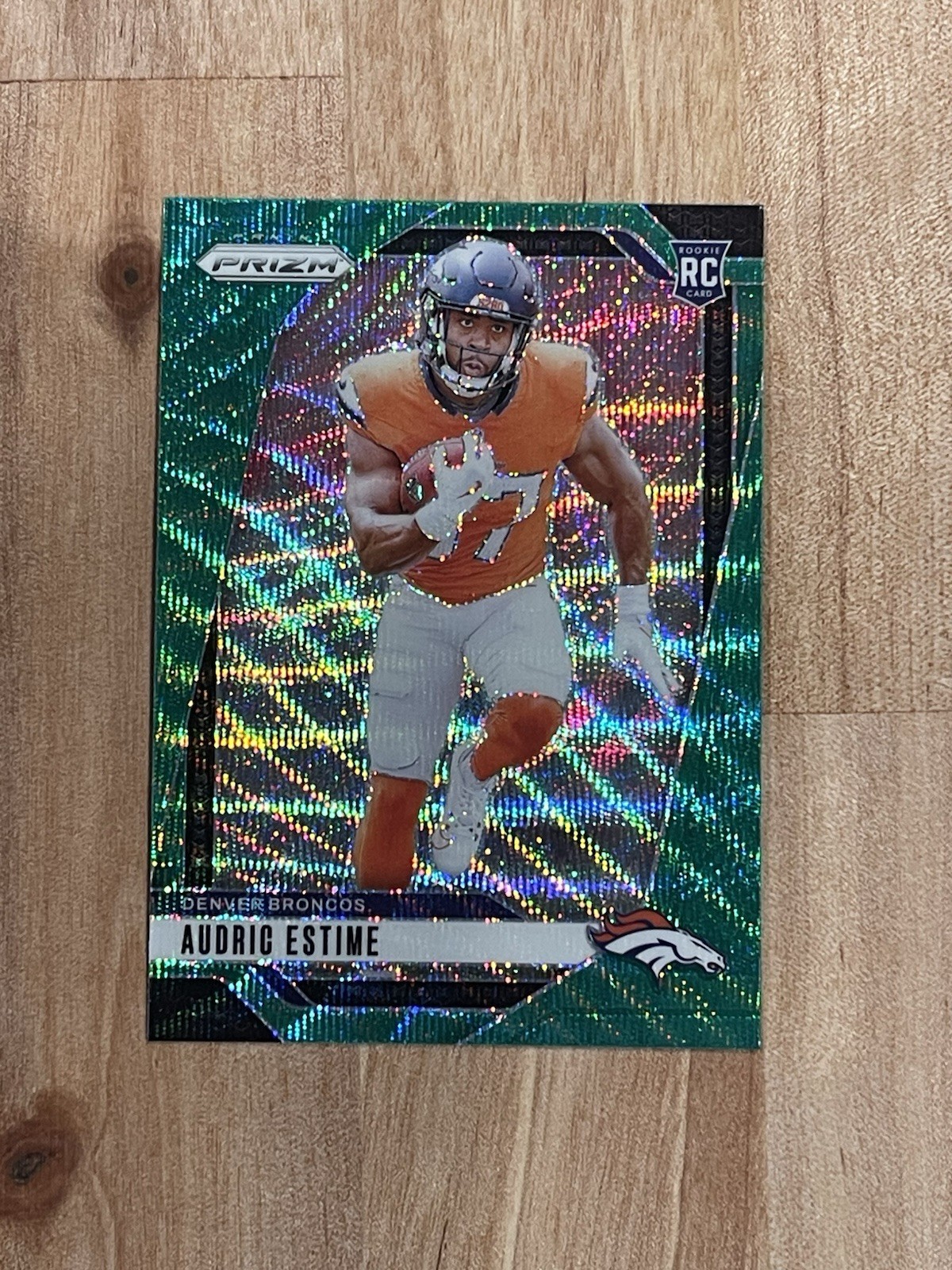2024 Panini Prizm #306 Audric Estime Green Wave RC Rookie