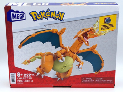 Pokemon MEGA Blocks Construx 222 teiliger Bausatz Charizard Glurak - Neu & OVP