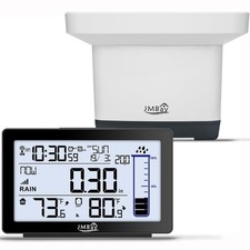 Digital Rain Gauge Outdoor with Thermometer, Self-Emptying Wireless Rain Gaug...