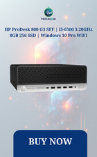 HP ProDesk 800 G3 SFF  i5-6500 3.20GHz 8GB 256 SSD  Windows 10 Pro WIFI
