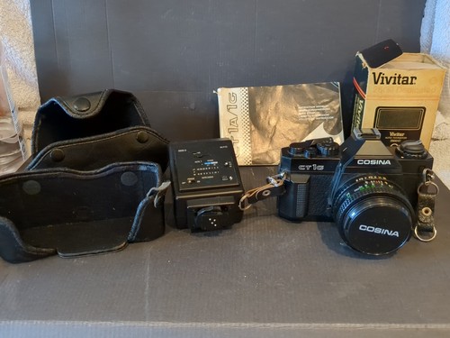 COSINA CT 1G FILMKAMERA MIT OBJEKTIV & KOFFER + VIVITAR 2600 D (UNGETESTET ) # COSINA CT 1G FILMKAMERA MIT OBJEKTIV & KOFFER + VIVITAR 2600 D (UNGETESTET ) #