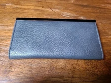 Mundi Wallet/ Slim Clutch New With Tags Storm Grey Color Faux Leather