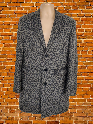 NOOSE & MONKEY JACKE GR 38R HINTON LEOPARDEN MANTEL EINREIHER HERREN SMART