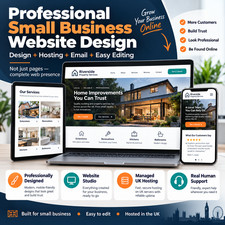 Small Business Website Design includes 1yr hosting, email, security, web editor