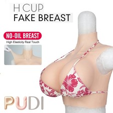 Realistic Fake Boobs For Crossdresser C-G Cup Silicone Breast Forms Breast Plate