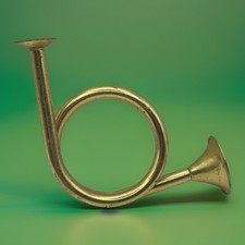 Vintage Brass French Horn Christmas Ornament Musical Instrument Holiday Decor