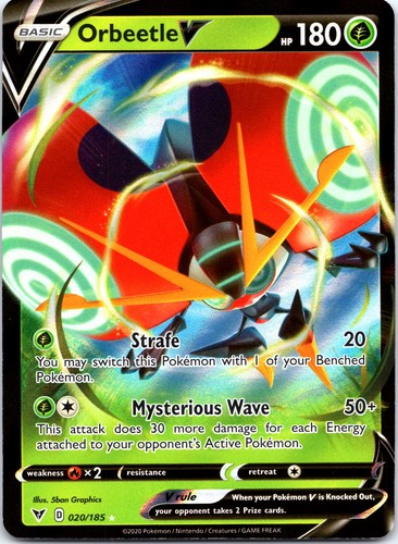 Pokemon TCG Orbeetle V 020/185 Vivid Voltage Holo Ultra Rare V English 2020