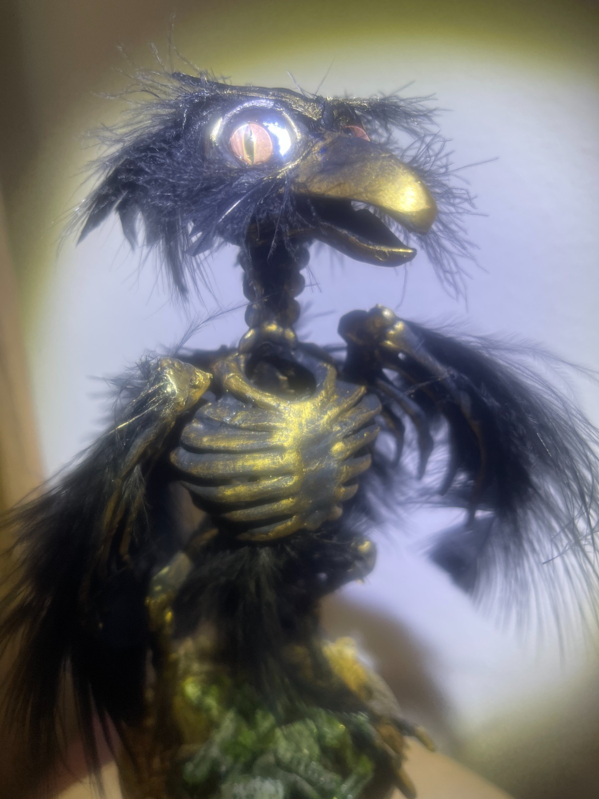 Crow/ Raven Halloween Prop Creepy Horror Gothic Decor One of a Kind Hand Crafted