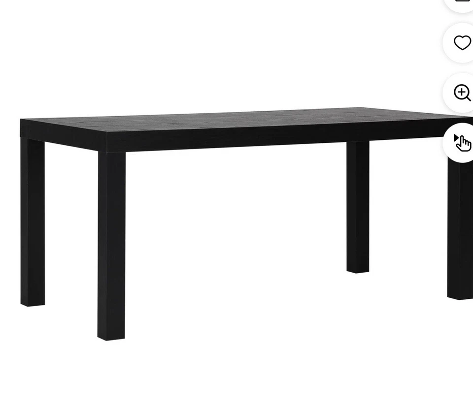 Mesa de Centro Mainstays Parsons Negra Rectángulo Tradicional NuevaEnvío Gratis EE. UU. Foto 2 de 2