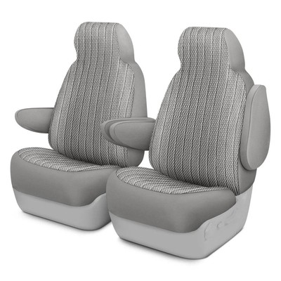 For Ford Tempo 84-94 Dash Designs Allure 1st Row Silver Custom Seat Covers