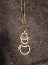 Joyland Christmas Snowman Necklace Jewelry