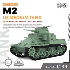 SSMODEL SS144510 1/144 Military Model Kit US M2 Medium Tank V2.1