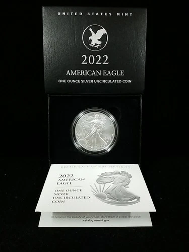 2022 W U S Mint Uncirculated Silver Eagle Original Government Packaging 22EG
