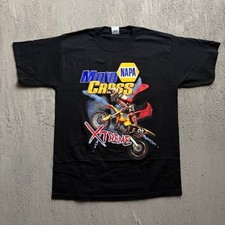 Vintage Moto Cross Xtreme Shirt Large Black 2000s NAPA Racing