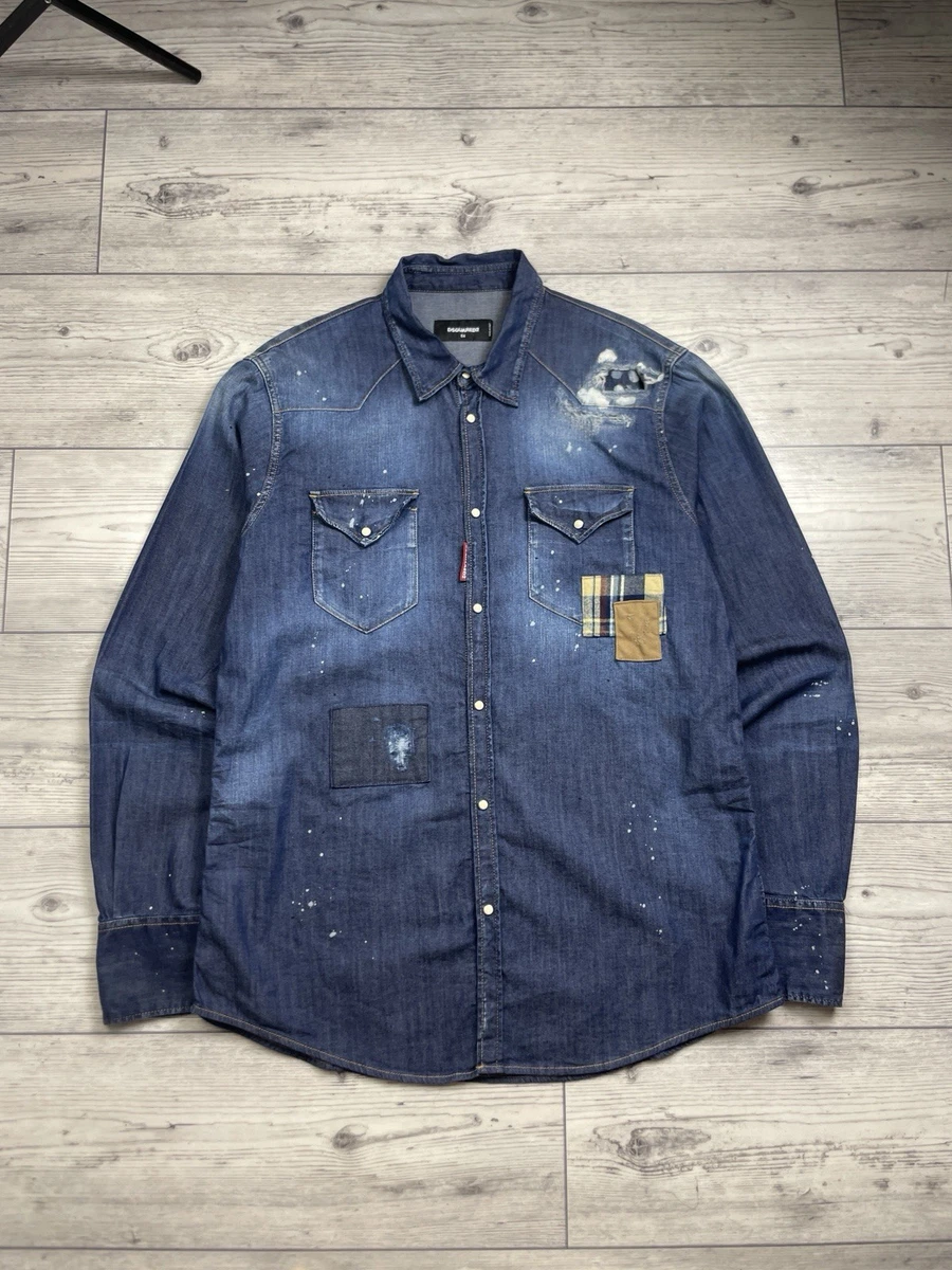 Dsquared2 Denim Casual Button-Down Shirts for Men for sale | eBay